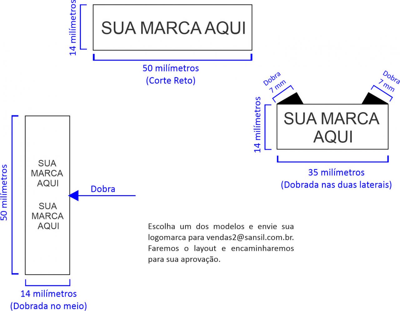 imagem de 14mm x 50mm - 3000 unidades