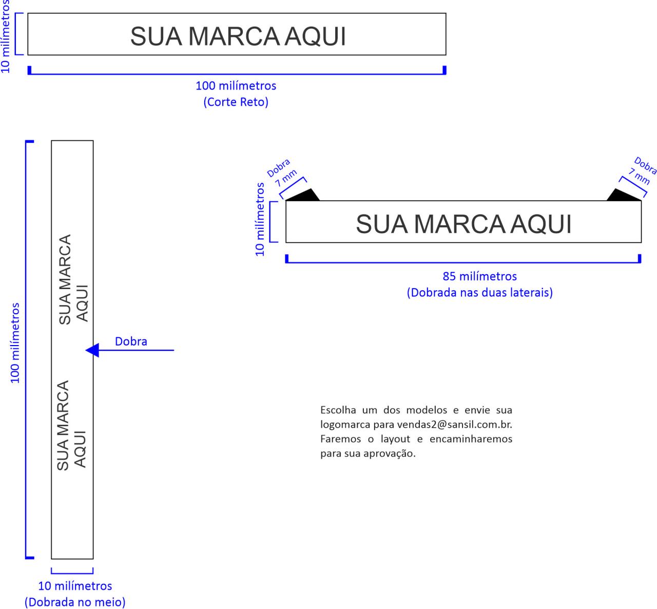 imagem de 10mm x 100mm -  500 unidades