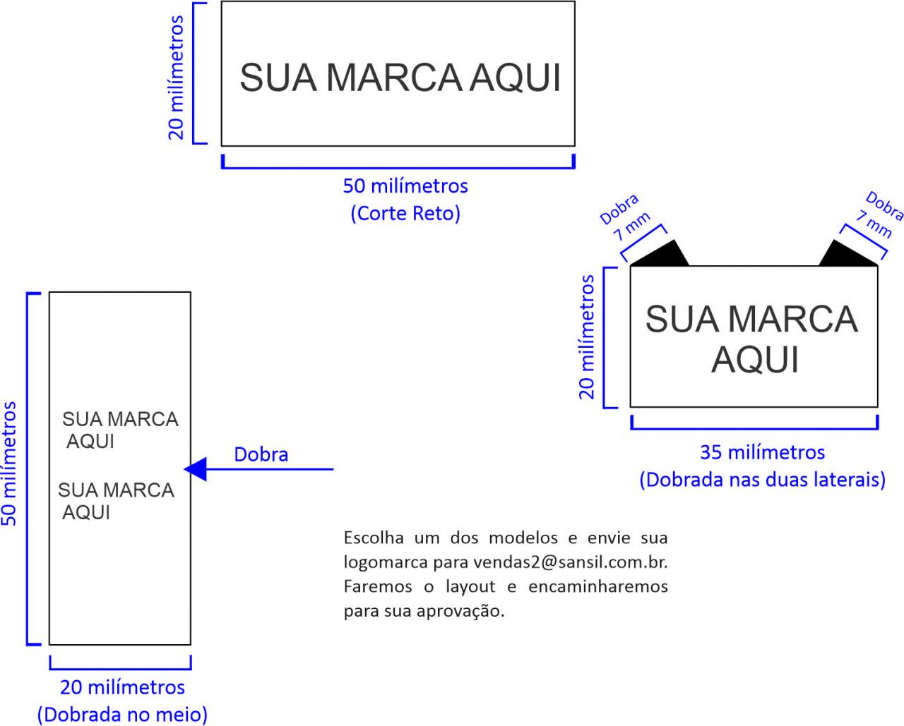 imagem de 20mm x  50mm -  500 unidades