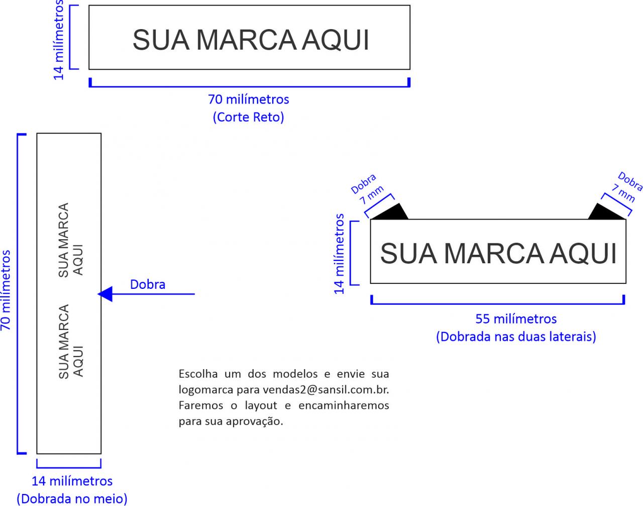 imagem de 14mm x 70mm - 3000 unidades