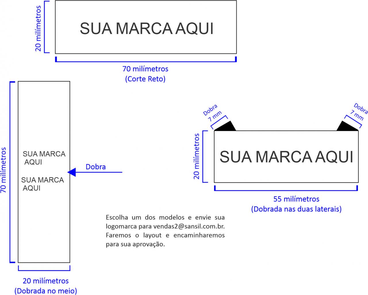 imagem de 20mm x  70mm - 3000 unidades